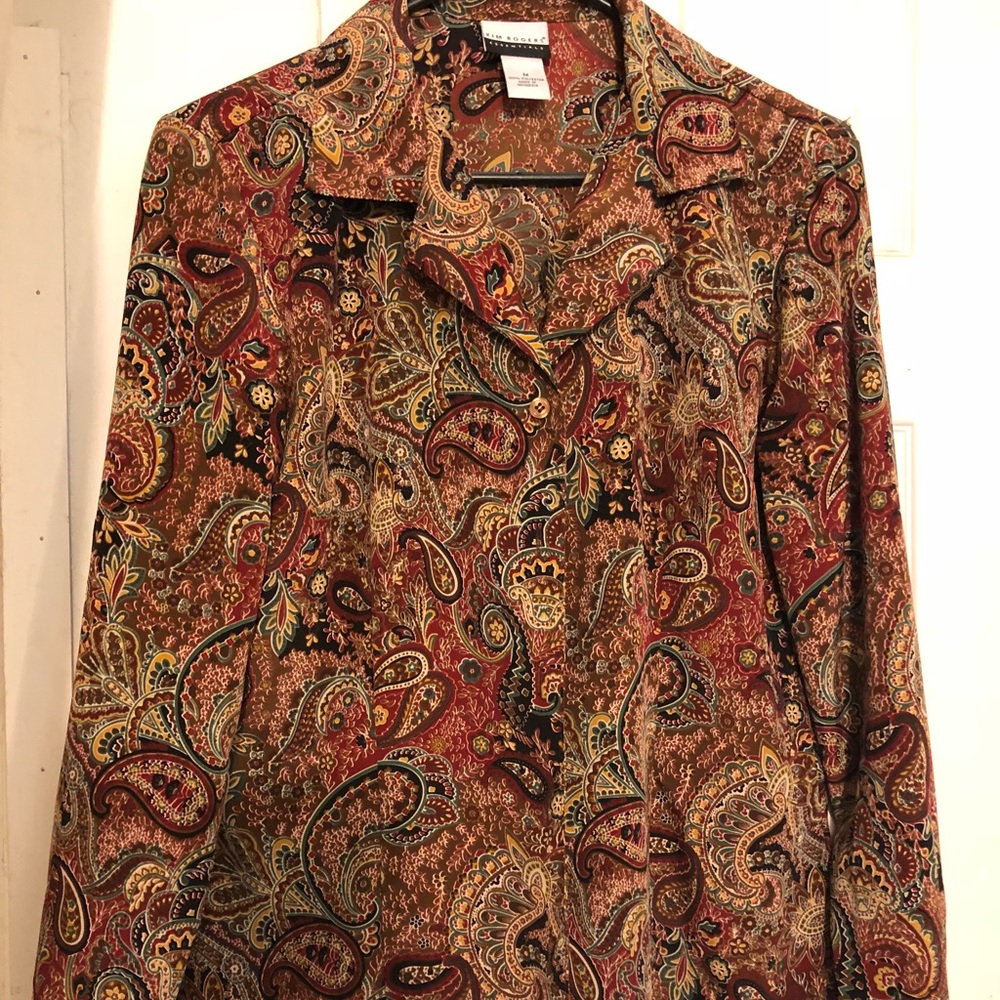 Kim Rogers paisley button down
